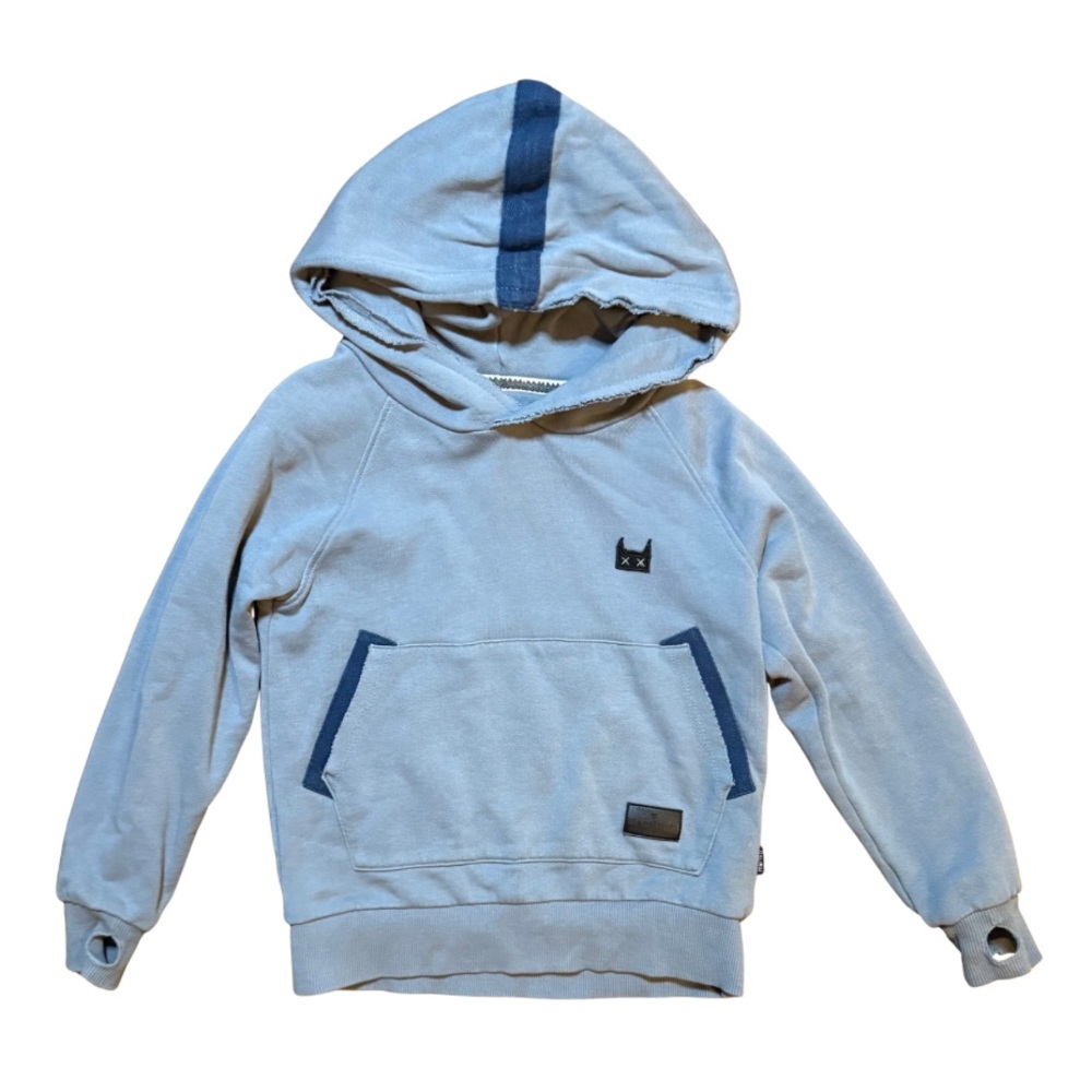 Munstr Boys Blue Good Vibes Hoodie in size 4 in like new condition